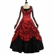 Women Victorian Sleevesless Bowknot Dress Gothic Ballgown Renaissance Costumes