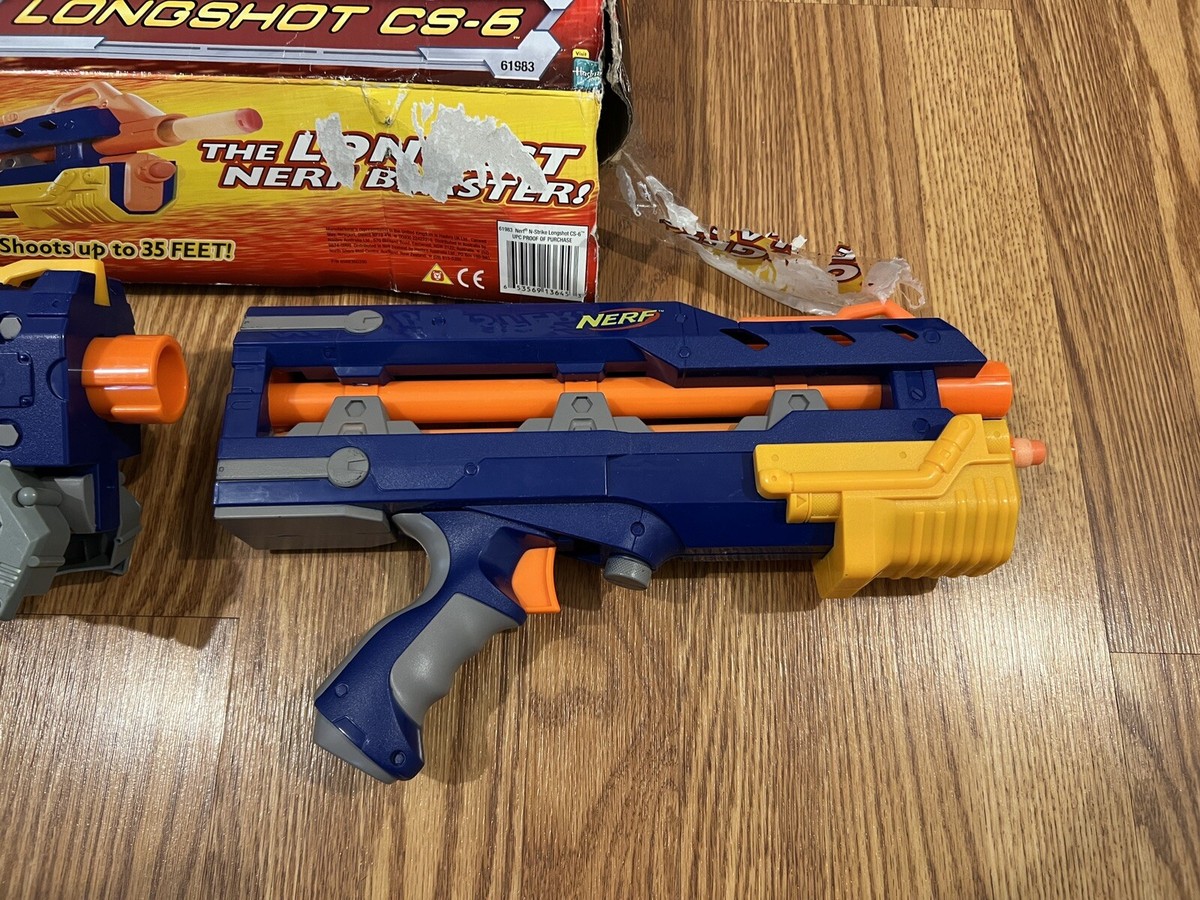 Blue Nerf N-Strike Longshot CS-6 Amazing Condition with