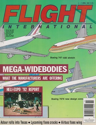 Flight International (7 Apr 1992) Mega-Widebodies, South African Airways, News
