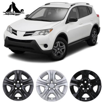 4 Pack 17'' Wheel Covers Full Rim Snap On Hub Caps For 2013-2018 Toyota RAV4 R17