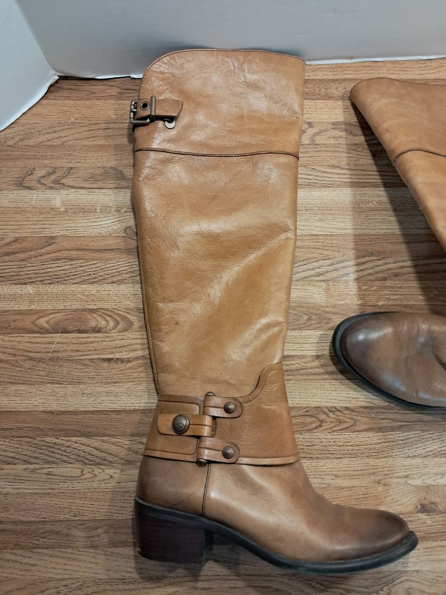 Vince Camuto Brooklee Over The Knee Riding Boots Sz Tan Brown