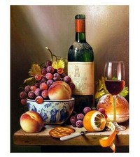 Wine And Food Vertical Composition Paint By Numbers Kit For Adult DIY Painting