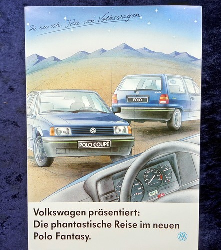 VW Polo 86C 2F Sondermodell Fantasy Prospekt / Plakat 9/1992 Steilheck u. Coupe - Picture 2 of 4
