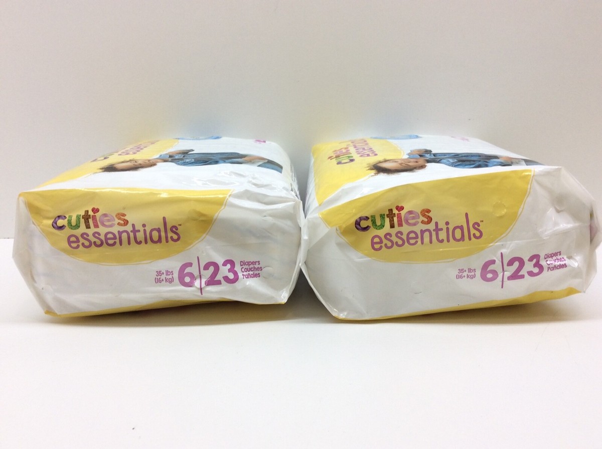 Cuties Essentials Diapers Size 35+ lbs 23 Pack