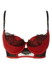 Ann Summers Adalicia Red Balcony Bra Size 36D *In Stock*