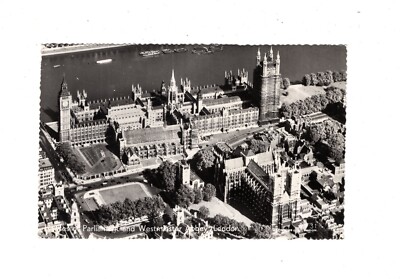 Ansichtskarte London / Houses of Parliament & Westminster Abbey / England