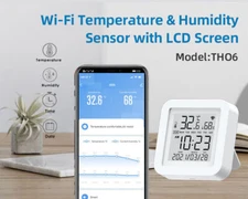 Smart Wi-Fi Temperature Humidity Sensor Thermometer Hygrometer Alexa Google Tuya