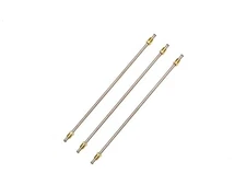 3/16" Stainless Steel Brake Lines w/ Flared Ends & Fittings 10" long (Pack of 3)