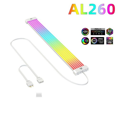 ARGB PSU Pokrywa kabla Przedłużacz prądu Pokrywa kabla do GPU 5V 3Pin SYNC - Zdjęcie 26 z 28