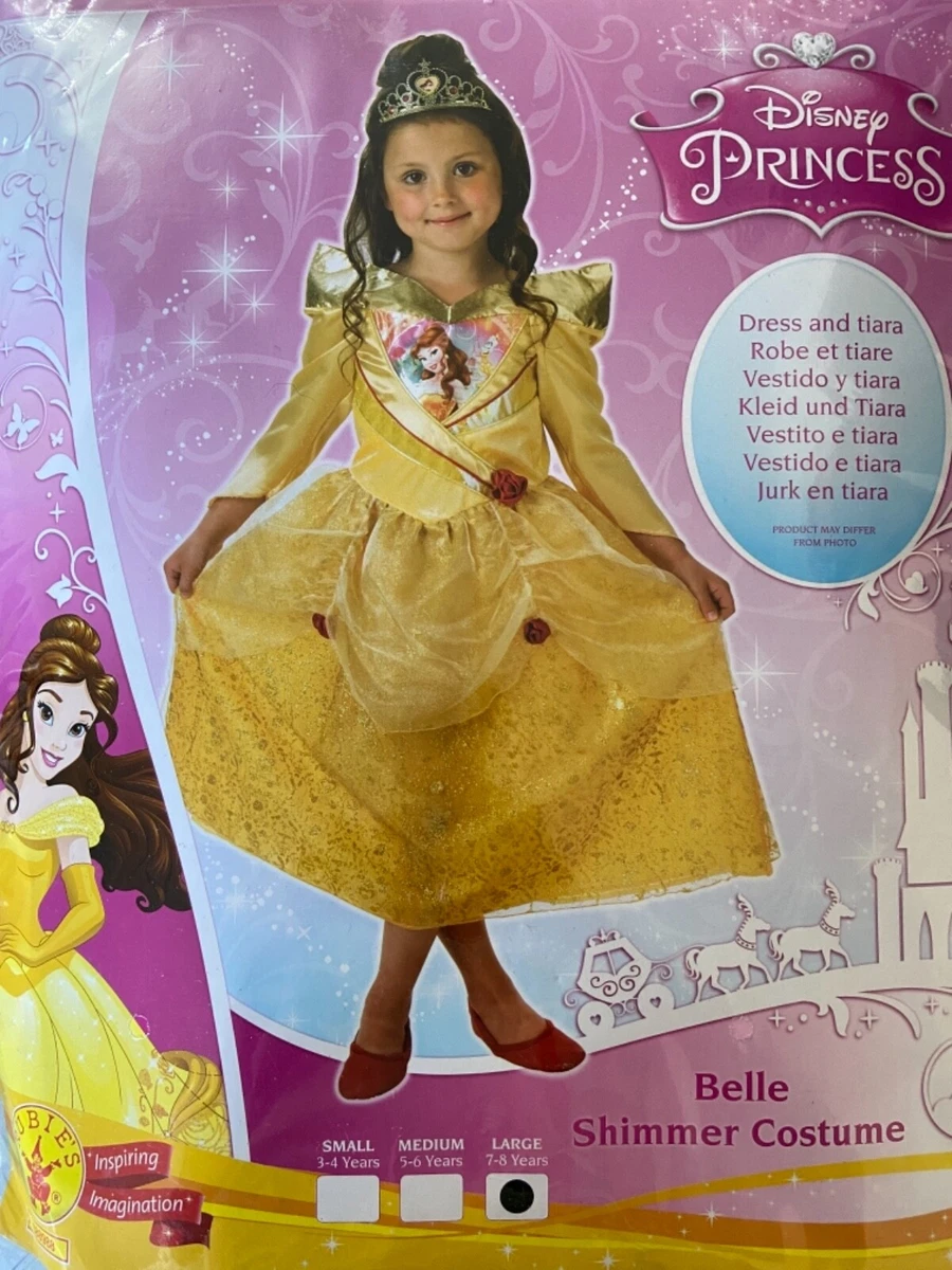 Rubie s Official Disney Princess Beauty the Beast Belle Shimmer 7 8 CostumeW11