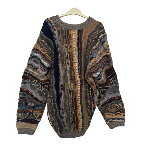 Vintage Coogi Mens Jumper Sweatshirt 90s Knit Bold Colourful Pattern Rare - Picture 5 of 5