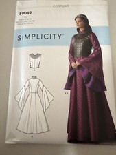 Simplicity Pattern - Misses' Fantasy Renaissance Costume 6-14  S9089 - Uncut