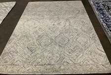 BEIGE / GREY 6' X 9' Pressed Pile Rug, Reduced Price 1172668090 IKT703B-6