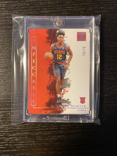 2019-20 Impeccable DE'ANDRE HUNTER Holo Silver Base Rookie 20/25
