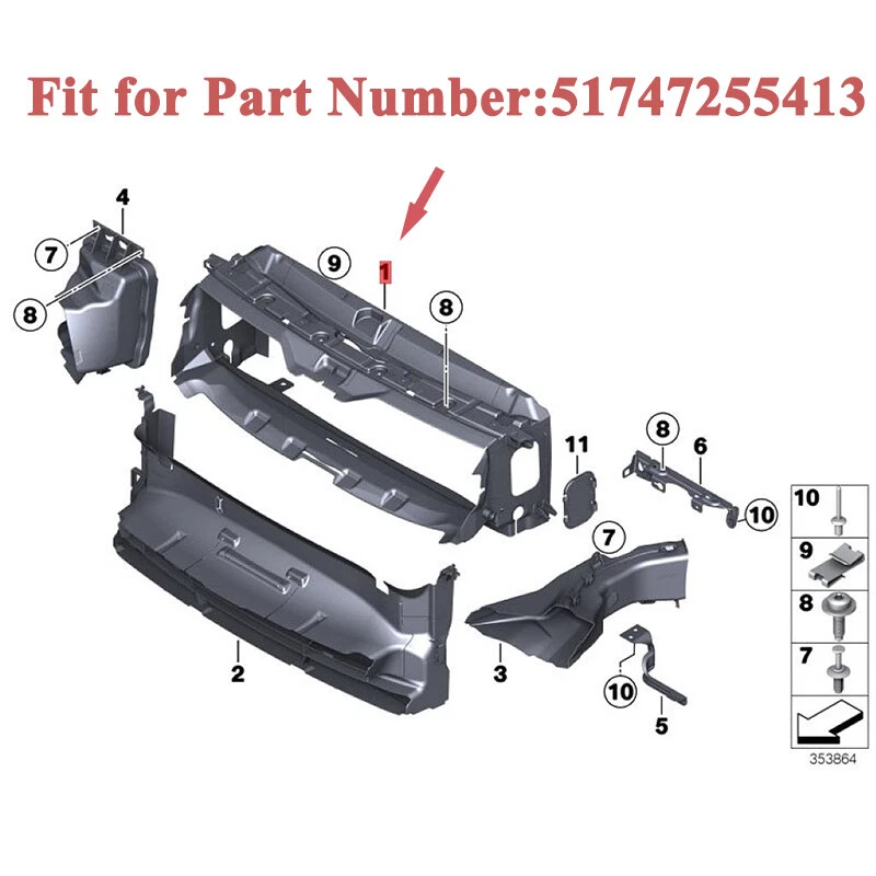 New Air Duct Radiator For 2012-2018 BMW F30 320i 328d 335i xDrive 51747255413 Foto 4 de 4