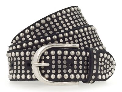 b.belt Riva Colour Leather Belt W80 Gürtel Black Neu