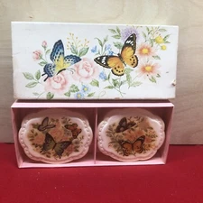 AVON ~ Summer Butterflies 2 Perfumed soap set - original boxed gift set. 
