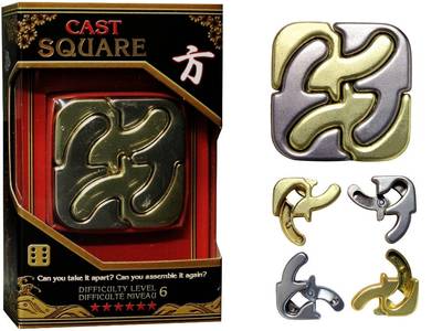 NEW IN BOX Hanayama Cast Metal Puzzle SQUARE Level