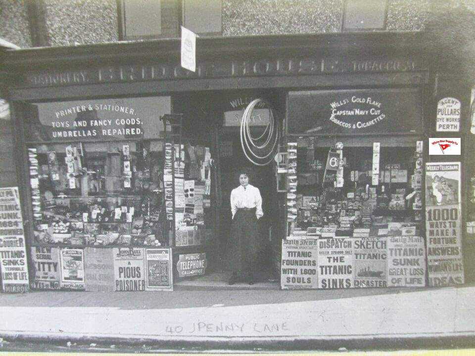 RMS TITANIC, PENNY LANE SHOPPE KEEPER LIVERPOOL, TITANIC SINKS RP 1912