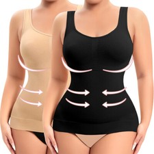 Women's Shapewear Camisoles With Built in Bra Tummy Control Compression Tank Top