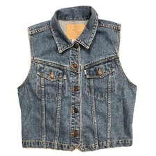 Vintage Levis Kids Size XL White Tab Levis Vest Ladies Size Small