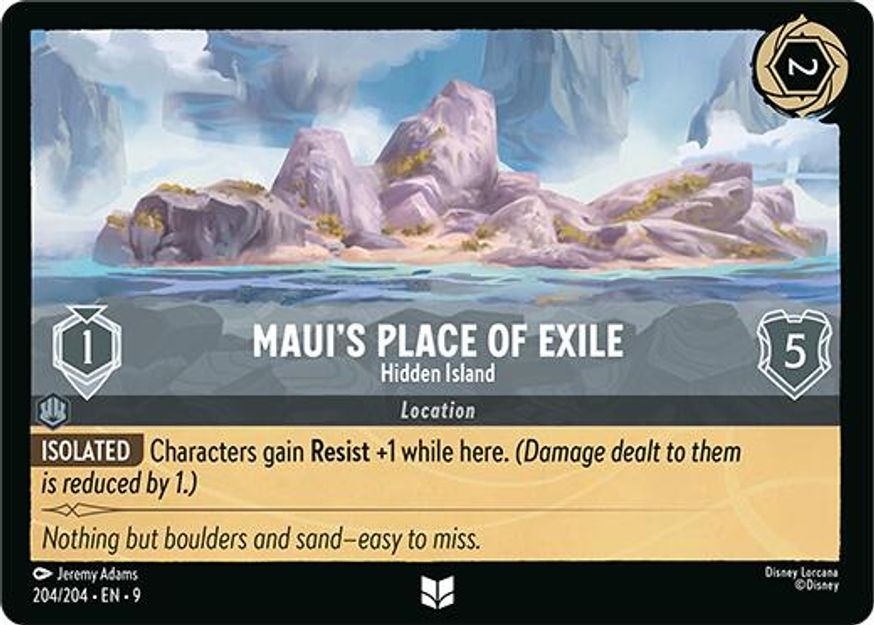 Lorcana Maui's Place of Exile - Hidden Island (204/244) Ch. 09 Fabled NM