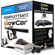 Für SEAT Exeo ST 3R5 Anhängerkupplung abnehmbar +eSatz 13pol 06.2009-jetzt NEU