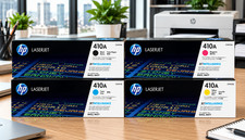 HP 410A Full Toner Set CF410A-13A - CMYK -Premium - Fast Shipping - Sealed Box