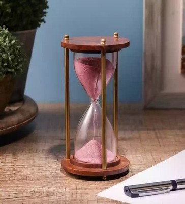 Einwandfrei 4 Zoll Holz Messing Sand Timer Home Office Deko Souvenir Geschenk