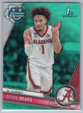 2023-24 Topps Bowman University Chrome Base - Aqua Wave Refractor Mark Sears