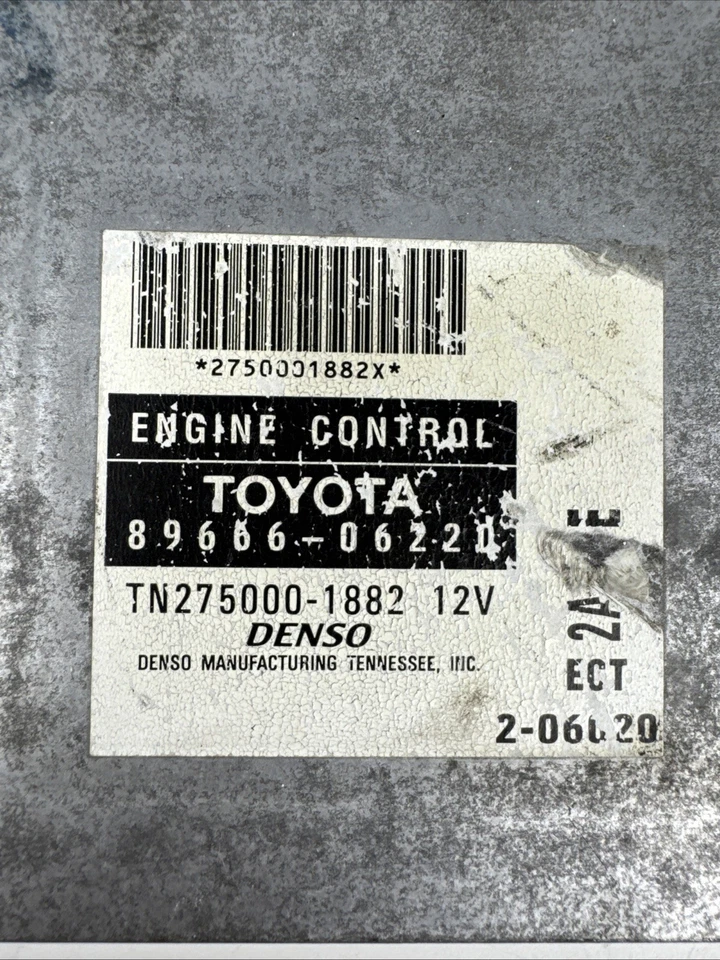 Módulo de control informático Toyota Camry 2002 2003 motor 2,4 L ECM ECU 89666-06220 Foto 2 de 4