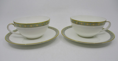 ROYAL DOULTON ATHENS - 2 CUP & SAUCERS - 2 1/8''   1105G
