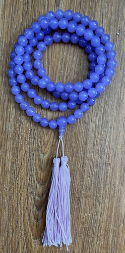Beautiful Lavender Jade Mala Prayer Beads/Necklace - NWOT