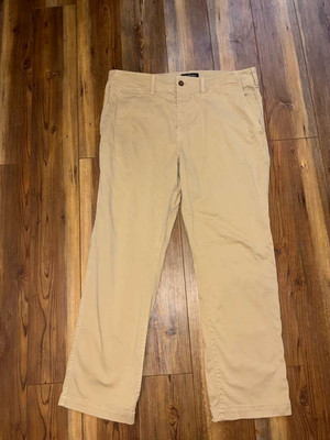 American Eagle Extreme Flex Straight Khaki Pants Men s 36x30 Casual   FAST SHIP