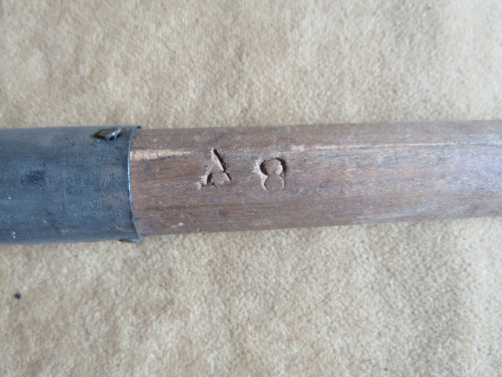 Civil War ~ Indian Wars Shelter Tent Pole & Pin peg,  1860s 1870s Custer