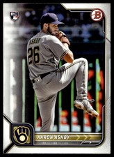 2022 Bowman Aaron Ashby Rookie Milwaukee Brewers #21