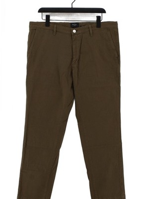 Paul Smith Herren Hose W 36 in Grün 100% Baumwolle Straight Chino Neu Mit Etikett