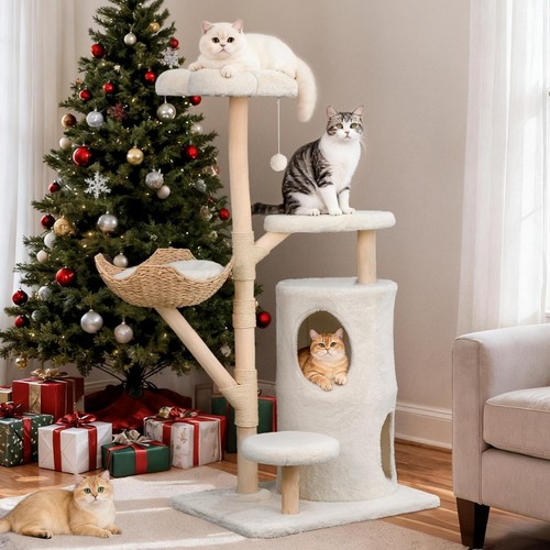 Kratzbaum Katzenbaum Sisal Kletterbaum 142cm xxl