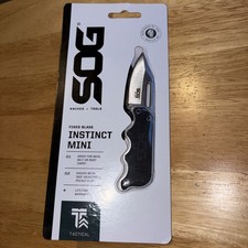 SOG INSTINCT MINI EDC Tactical Full Tang Fixed Blade G10 NECK Knife Nylon Sheath