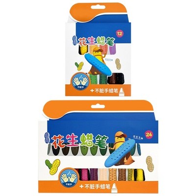 Finger-grip Crayons 12 Colors 24 Colors Non Washable for Kids Coloring