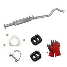 Mittelchalldämpfer mit Flansch Auspuff + KIT fur Opel Corsa A 1.2i 1.3i 1.4i