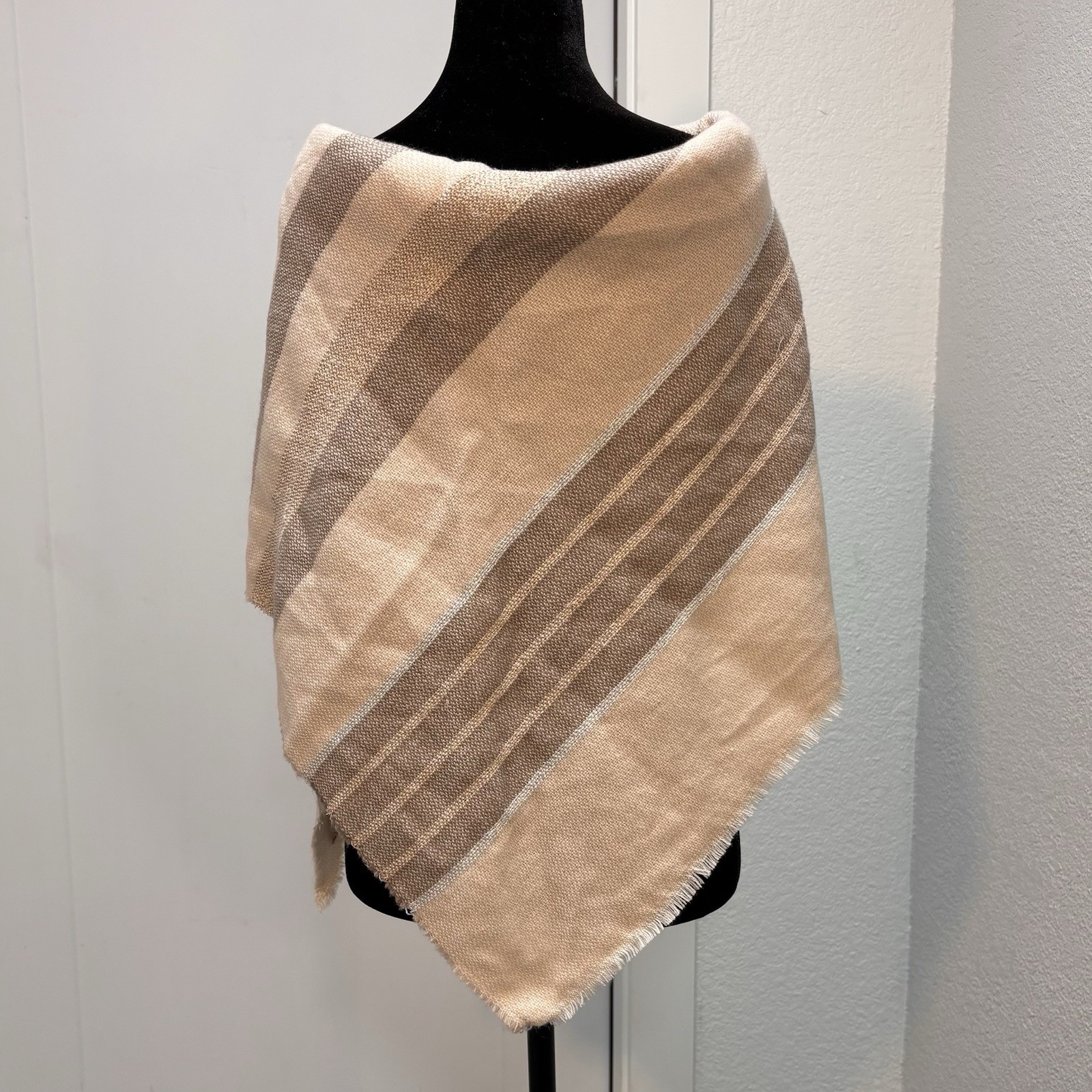 Candie’s Striped Oversized Triangular Blanket Sca… - image 12