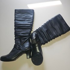 Dansko Brielle Boot Size US 9.5/40 Black Leather Tall Boots