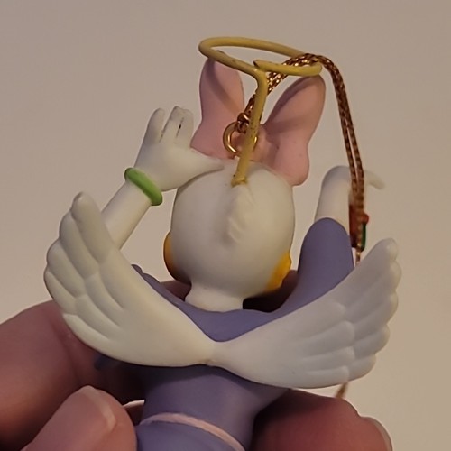 Grolier Daisy Duck Angel Vintage Disney Christmas Ornament w/Mistletoe MIB - Picture 4 of 15