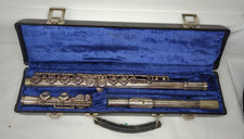 Gemeinhardt 2SP Flute Elkhart I69476 with Case Silver Wind Music Instrument