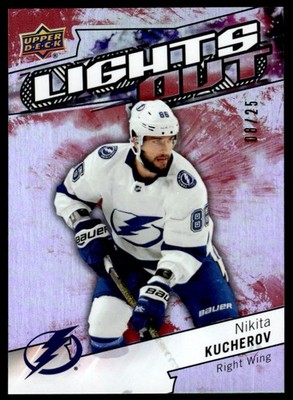 2018-19 Upper Deck Overtime Lights Out Red Nikita Kucherov 08/25 Tampa Bay