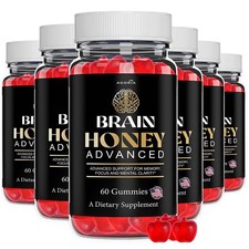 6 Pack Brain Honey Advanced Support Vitamin Supplement, BrainHoney Gummies