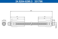 ATE 24.5204-0295.3 Bremsleitung FüR Audi, Skoda, VW