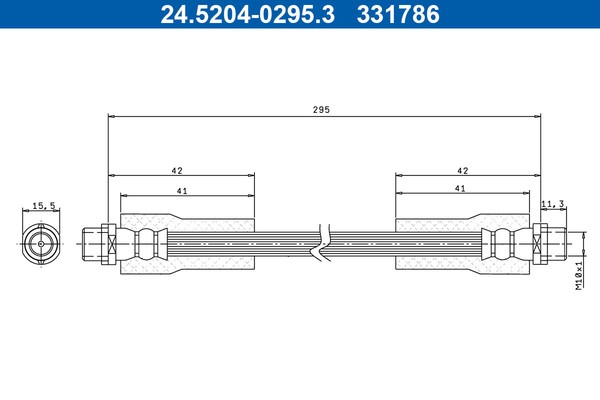 ATE 24.5204-0295.3 Bremsleitung FüR Audi, Skoda, VW-image