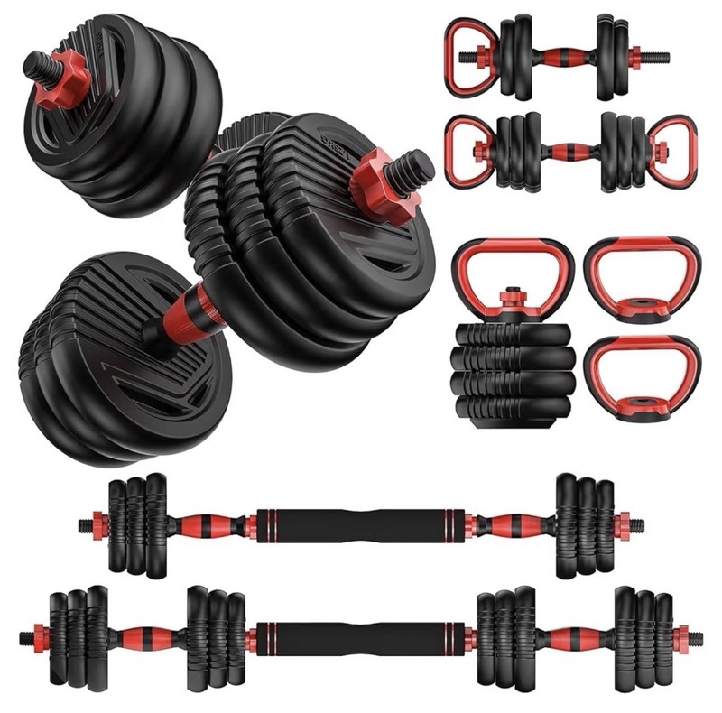 Adjustable Dumbbells, 20/30/45/70/90Lbs Free Weight Set with Connector,5 In1 Dum